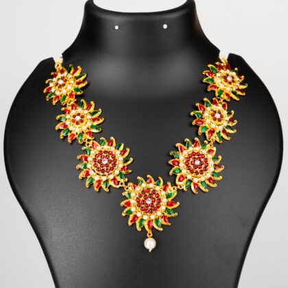 Floral Radiance Kundan Necklace